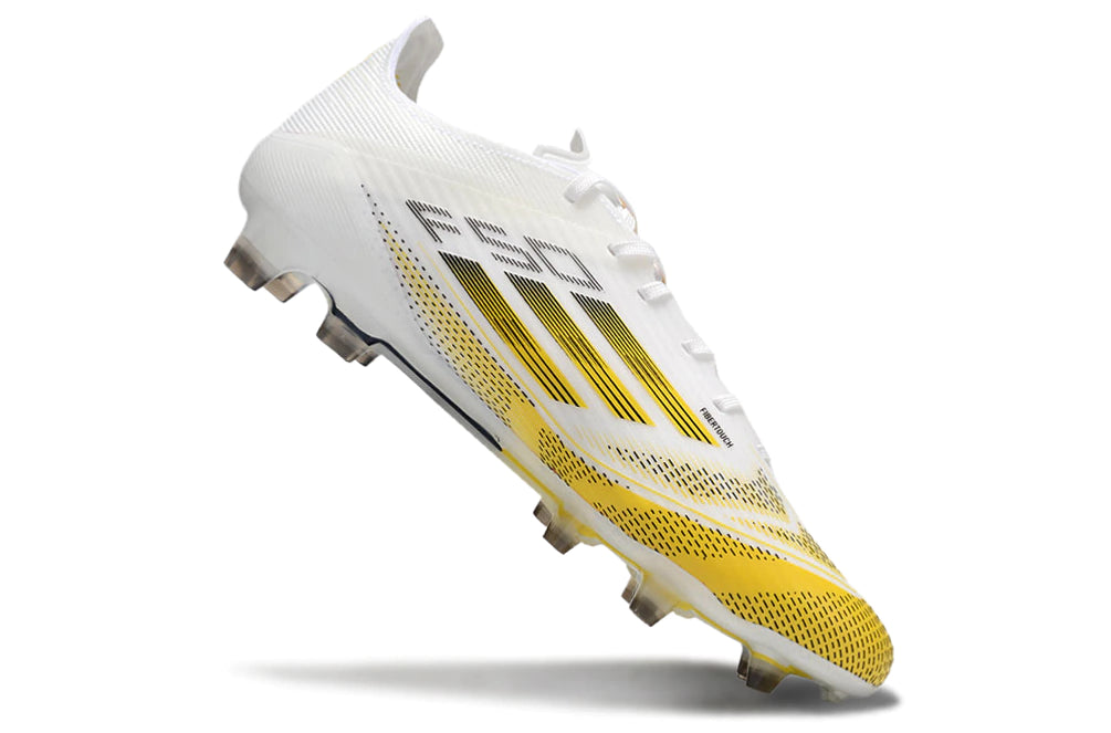Chuteira Adidas F50 X Campo - Branco/Amarelo