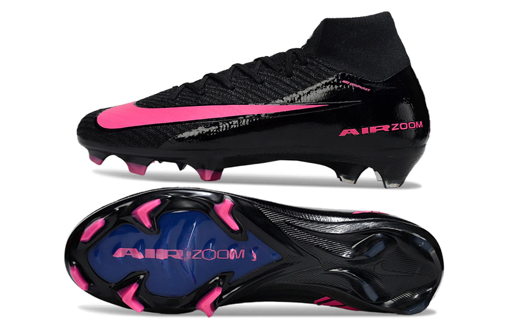 Chuteira Nike Air Zoom Mercurial Superfly 10 Elite Campo - Preto/Rosa