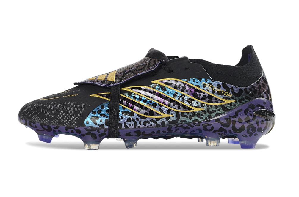 Chuteira Adidas Predator Tongue 26 Elite FG - Preto/Roxo