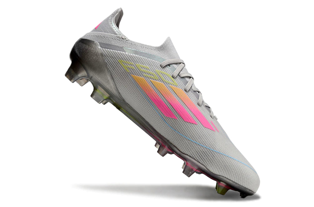 Chuteira Adidas F50 X Campo - Cinza/Rosa