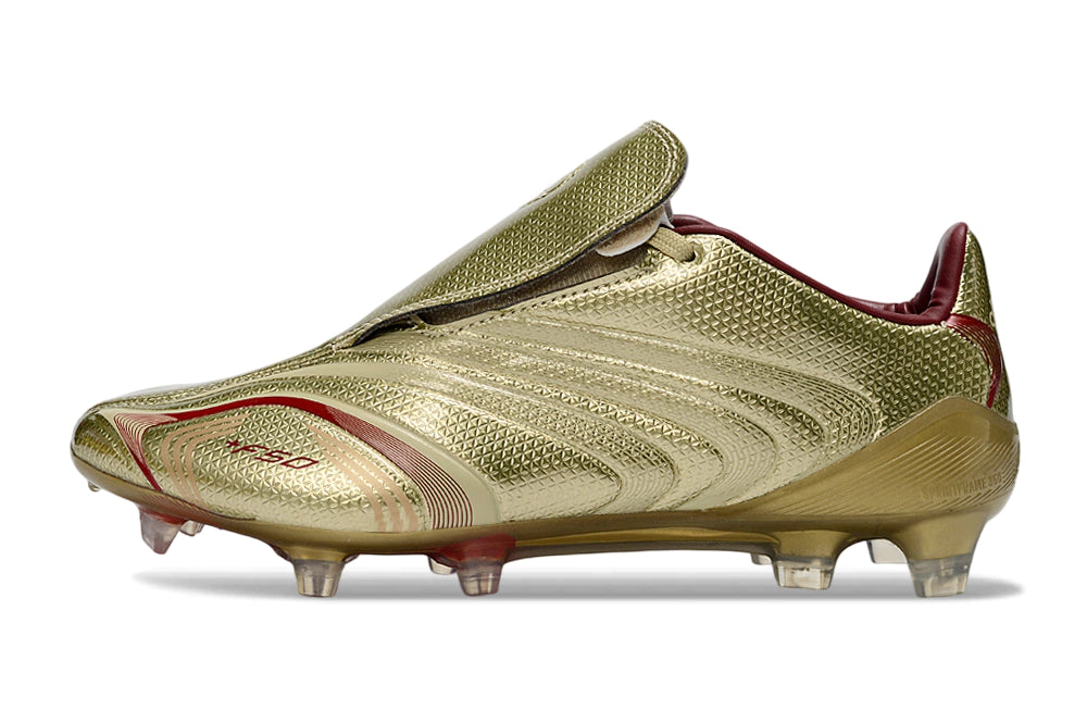 Chuteira Adidas TUNit F50 Elite FG - Azul - Dourado