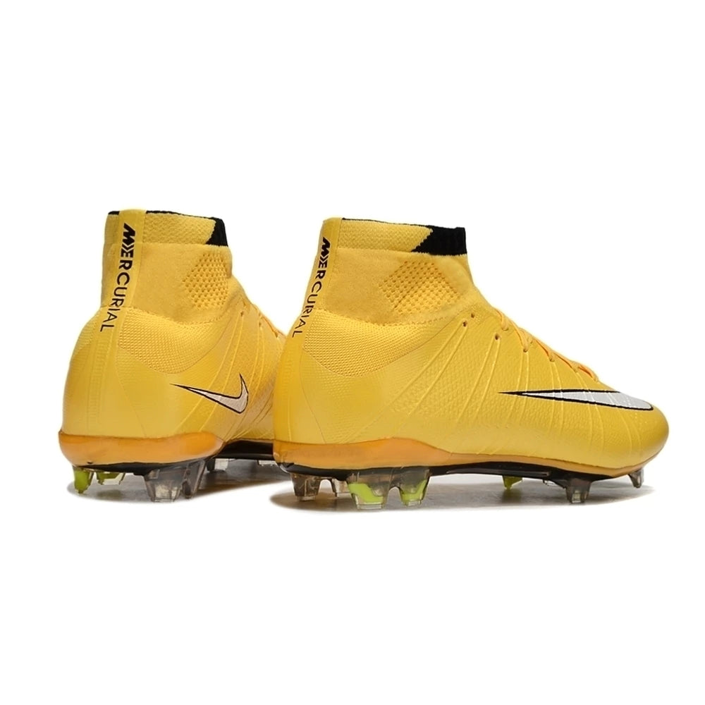 Chuteira Nike Mercurial Superfly 4 Elite Campo - Amarelo/Preto