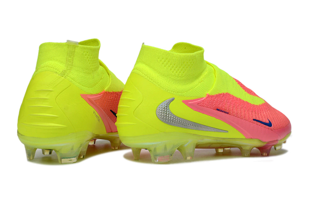 Chuteira Nike Phantom 6 Elite Botinha Campo - Verde/Rosa