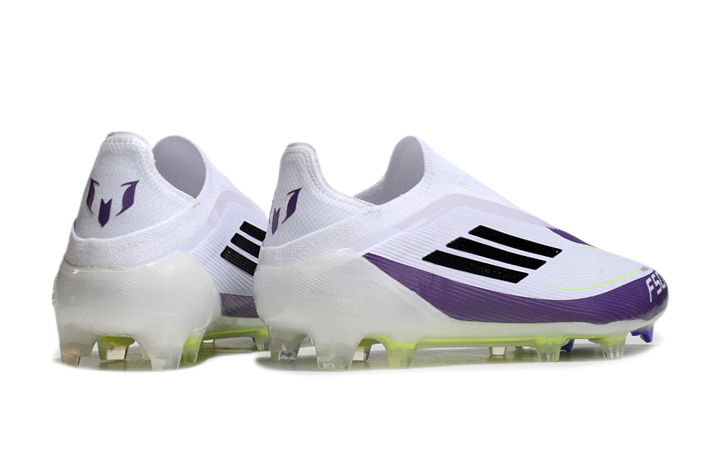Chuteira Adidas F50 X Laceless Campo - Branco/Roxo