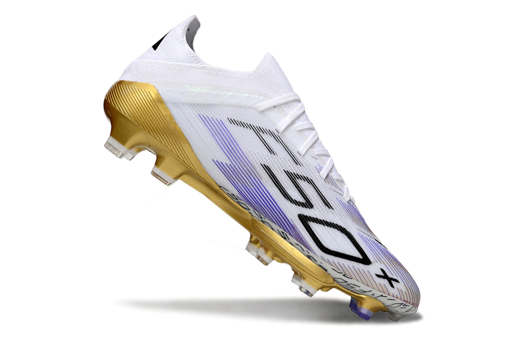 Chuteira Adidas F50.1 Elite Campo - Branco/Dourado