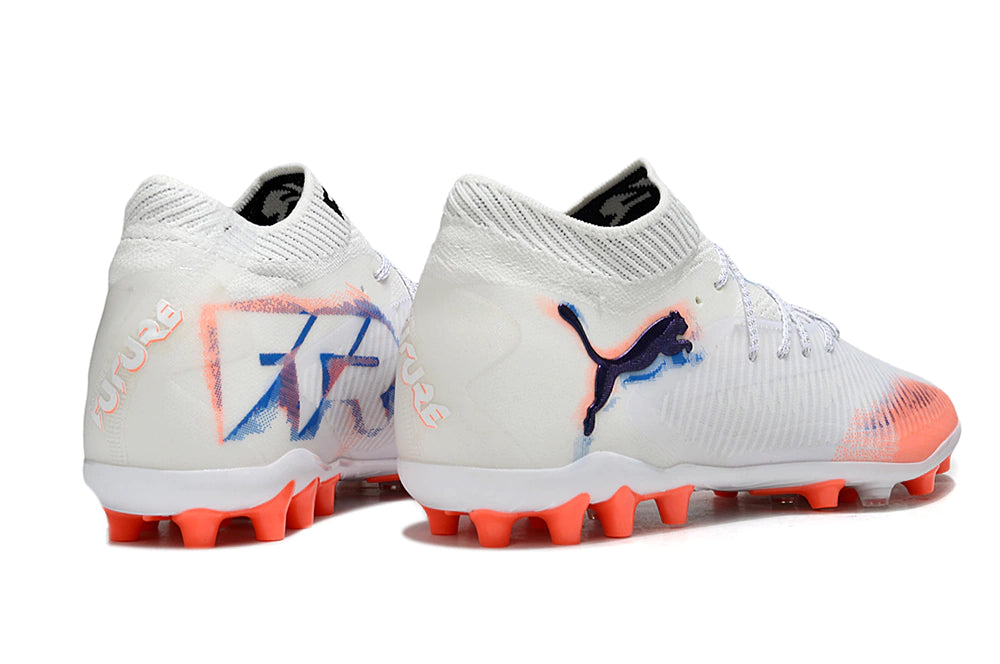 Chuteira Puma Future 8 MG - Branco/Laranja