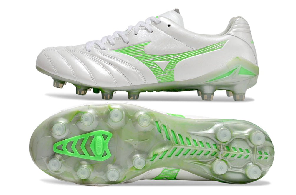 Chuteira Mizuno Morelia Neo 4 Campo - Branco/Verde