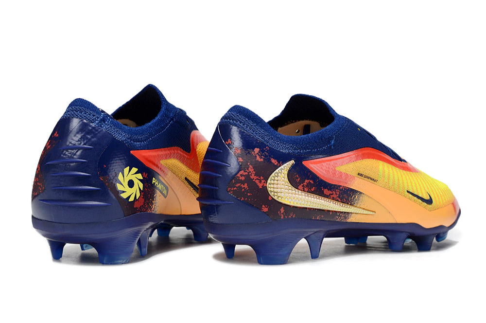 Chuteira Campo NIKE Phantom 6 Elite FG - Laranja/Azul