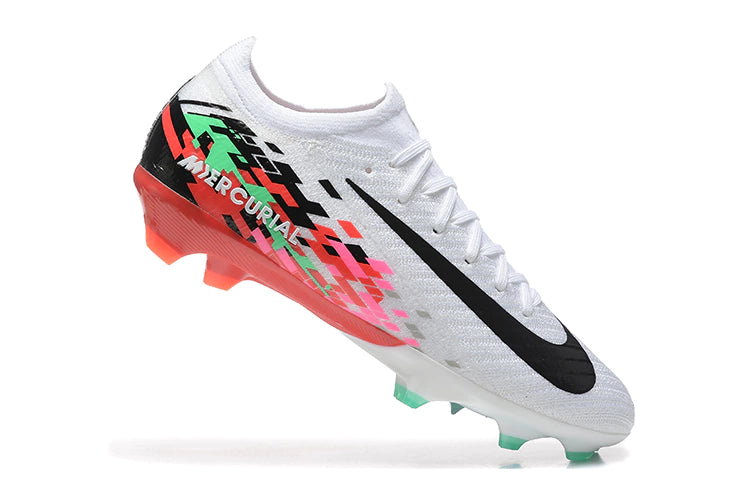 Chuteira Nike Air Zoom Mercurial Vapor 16 Elite FG - Branco/Preto/Vermelho