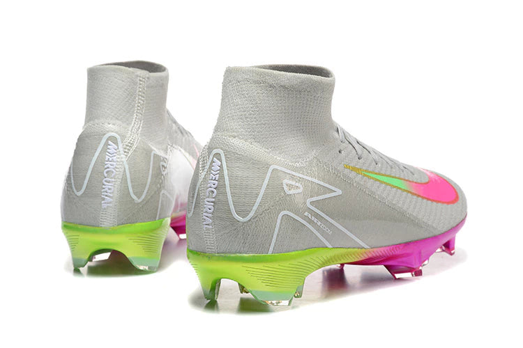 Chuteira Nike Air Zoom Mercurial Superfly 10 Elite Campo - Cinza/Rosa