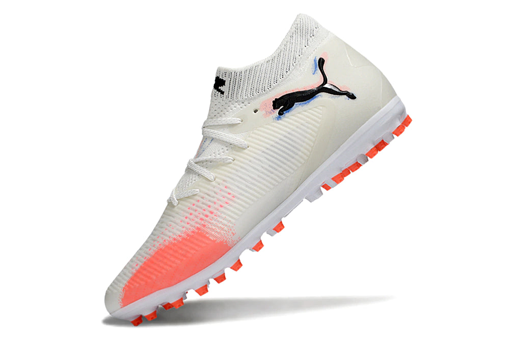 Chuteira Puma Future 8 Match MG - Branco/Laranja