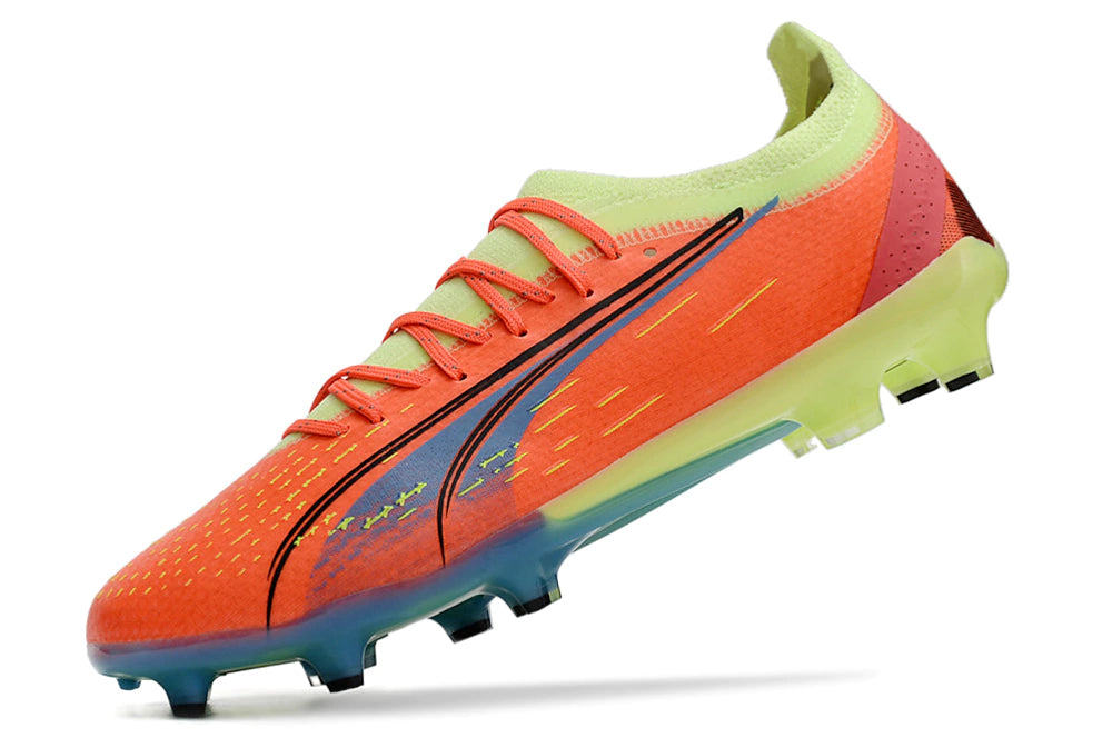 Chuteira Puma Ultra 5 Campo FG - Verde/Laranja