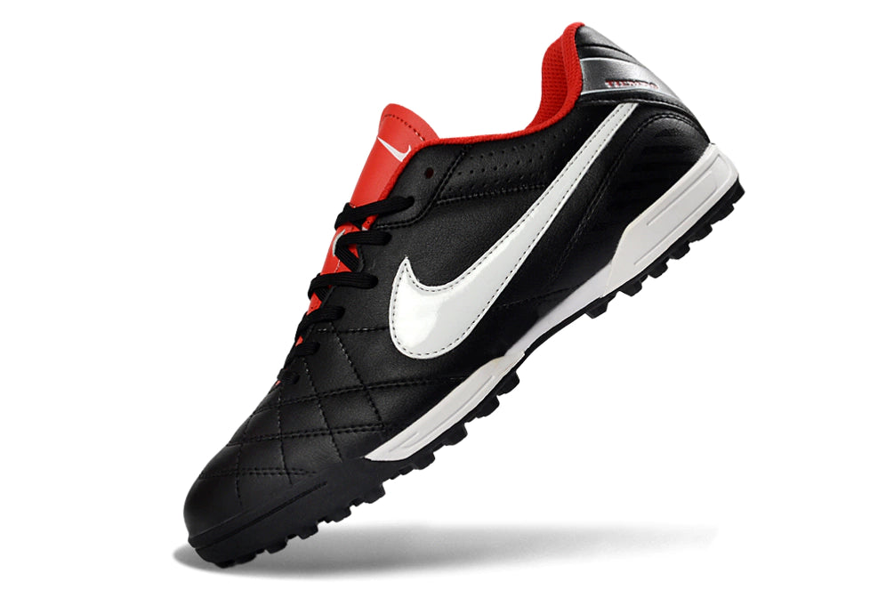 Chuteira Nike Tiempo 5 Society - Preto/Vermelho