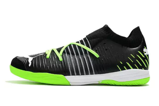 Chuteira Puma Future Z 1.1 Pro Cage Society - Preto/Verde/Branco