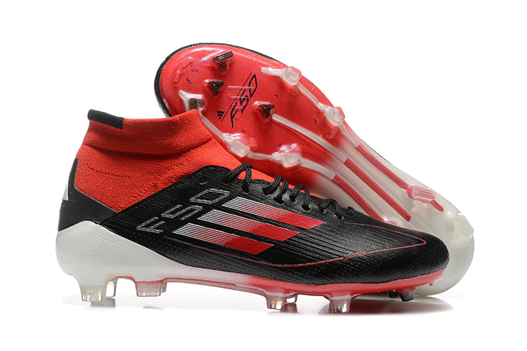 Chuteira Adidas F50 Elite Mid Campo - Preto/Vermelho/Branco
