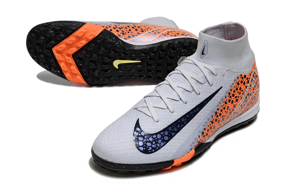 Chuteira Nike Mercurial Superfly 10 Elite Society - Branco/Preto/Laranja