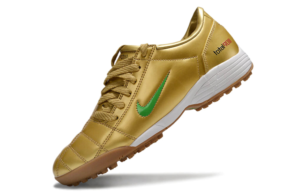 Chuteira Nike Total 90 Society - Dourado/Branco/Verde