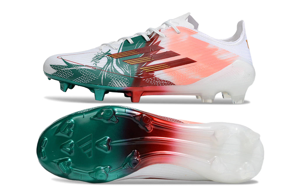 Chuteira Adidas F50 X Campo - Verde/Vermelho