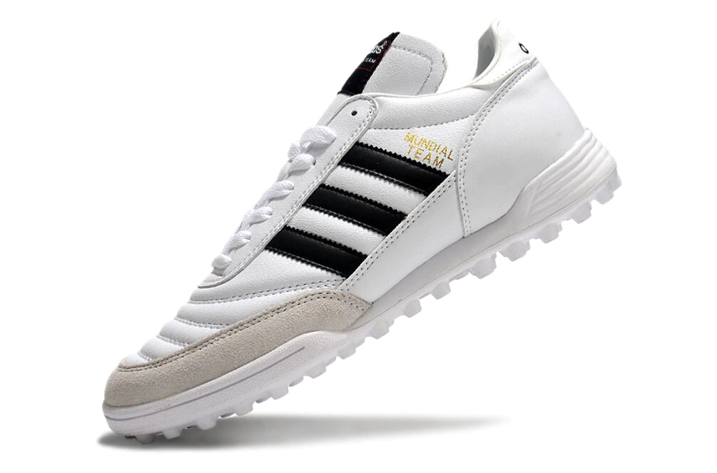 Chuteira Adidas Mundial Team Society - Branco/Preto/Dourado