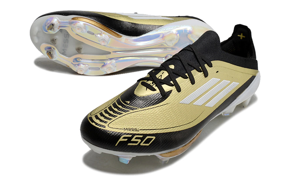 Chuteira Adidas F50.1 Elite Campo - Preto/Dourado