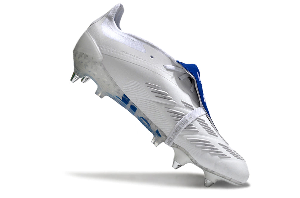 Chuteira Adidas Predator Elite Tongue SG - Branco/Azul