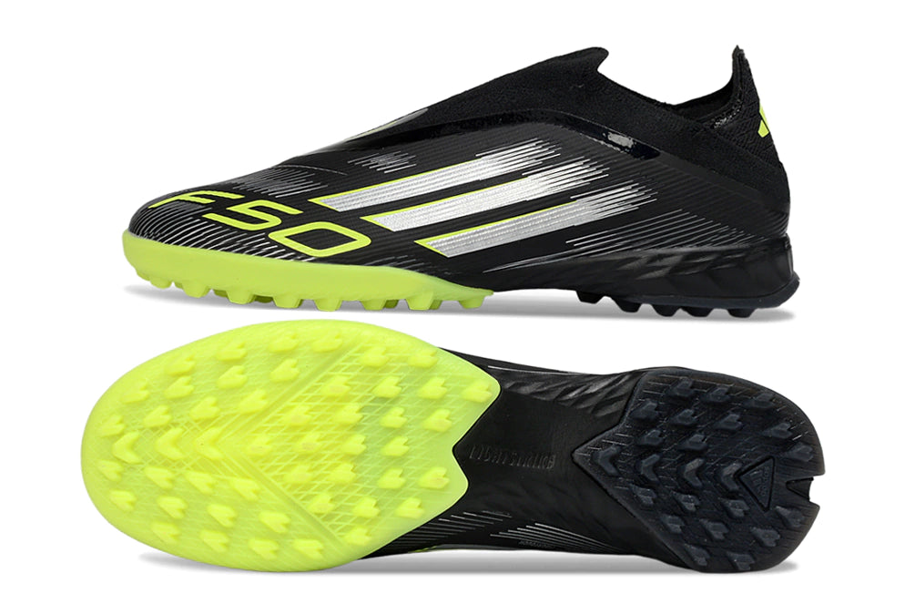 Chuteira Adidas F50 Pro Laceless Society - Preto/Verde