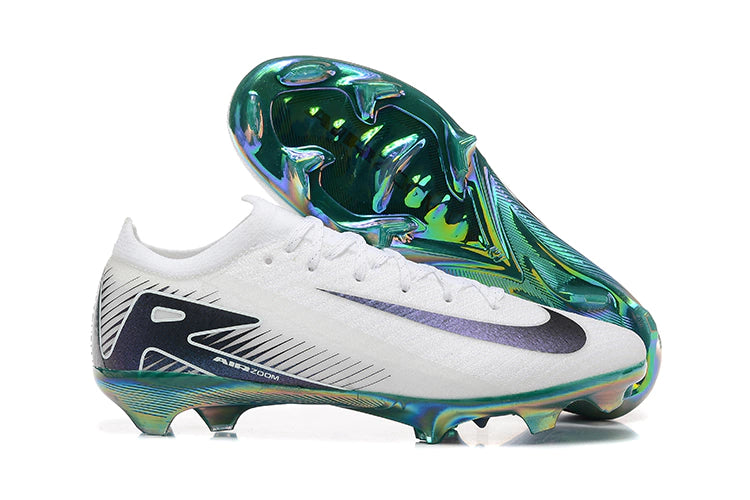 Chuteira Nike Air Zoom Mercurial Vapor 16 Elite FG - Branco/Preto/Verde