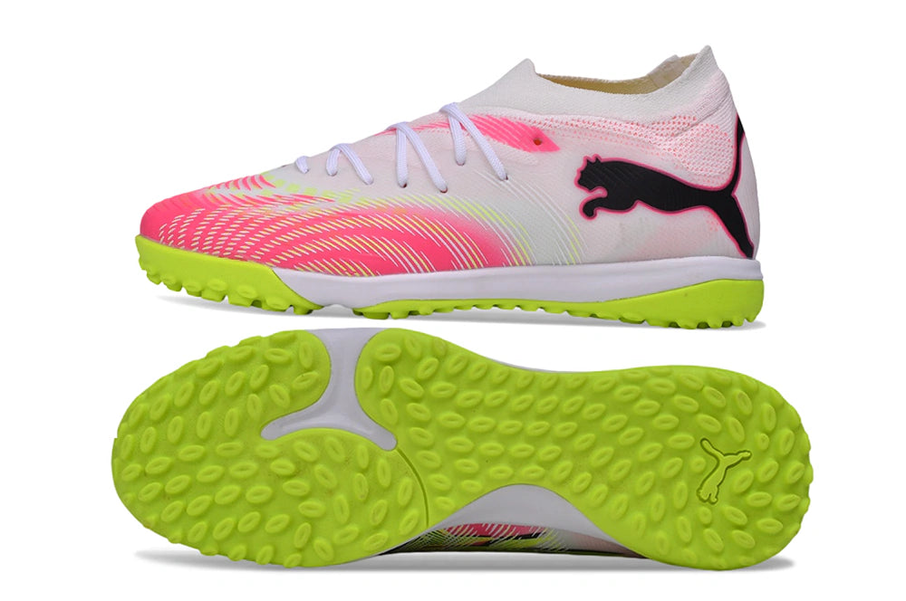 Chuteira Puma Future 9 Ultimate TF - Branco/Rosa