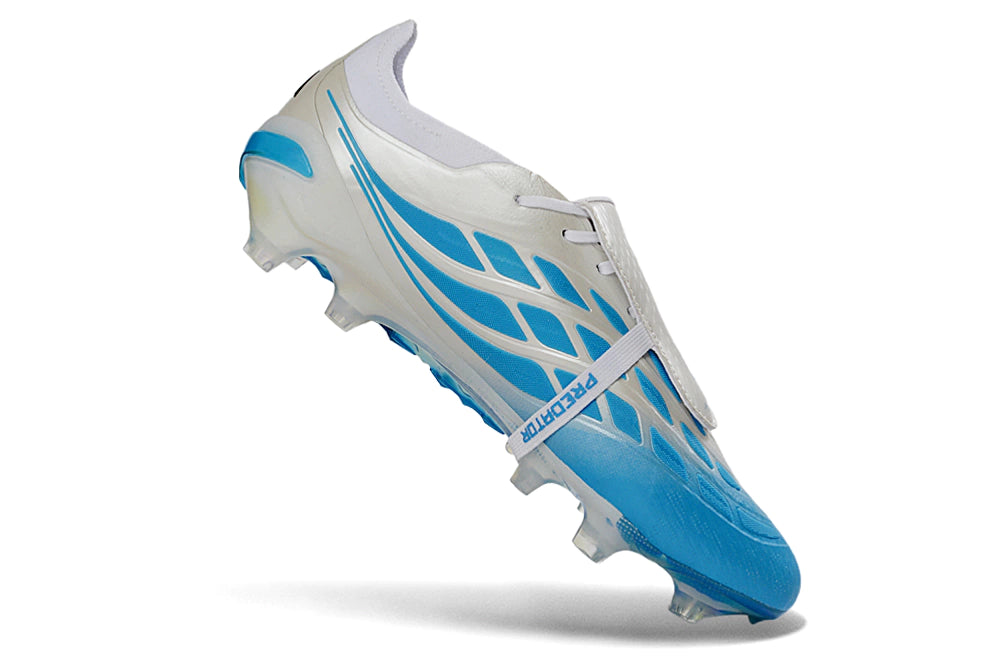 Chuteira Adidas Predator Tongue 26 Elite FG - Azul/Branco