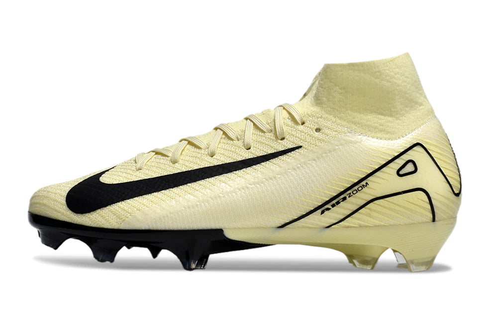 Chuteira Nike Air Zoom Mercurial Superfly 10 Elite Campo - Bege/Preto
