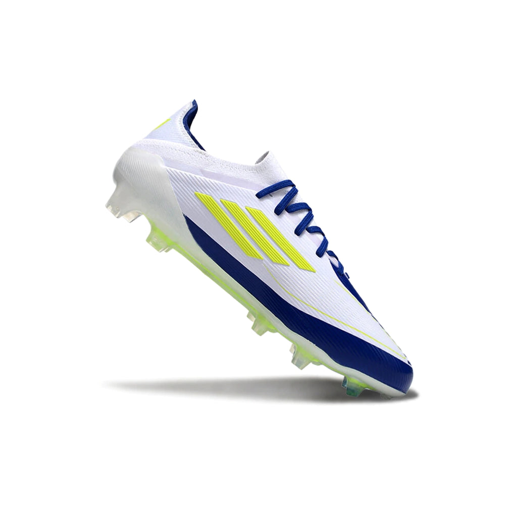 Chuteira Adidas F50 X Campo - Branco/Azul/Verde
