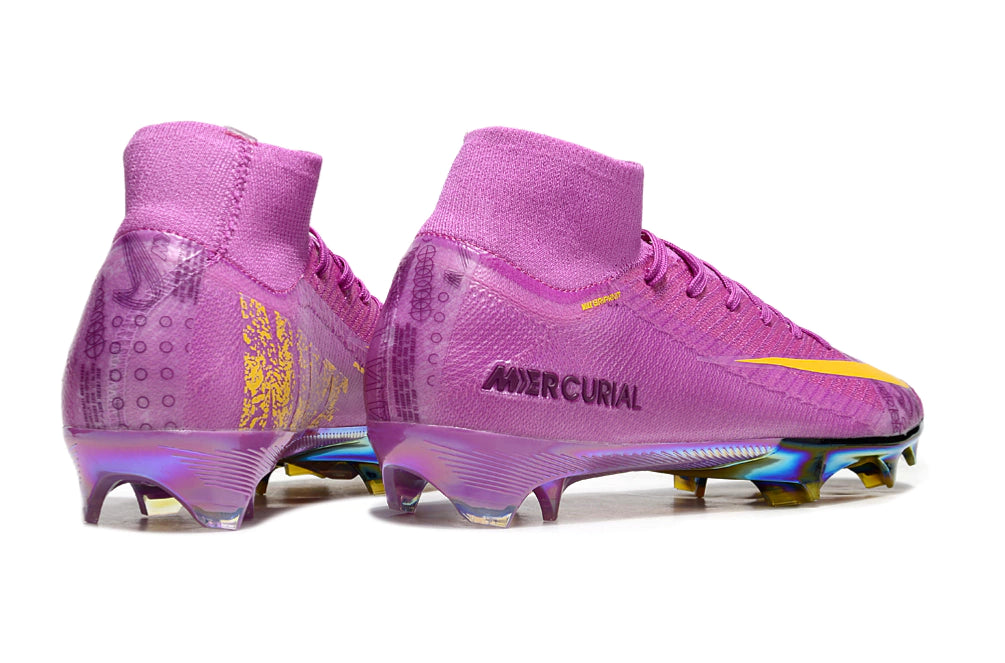 Chuteira Nike Air Zoom Mercurial Superfly 10 Elite Campo - Roxo/Laranja