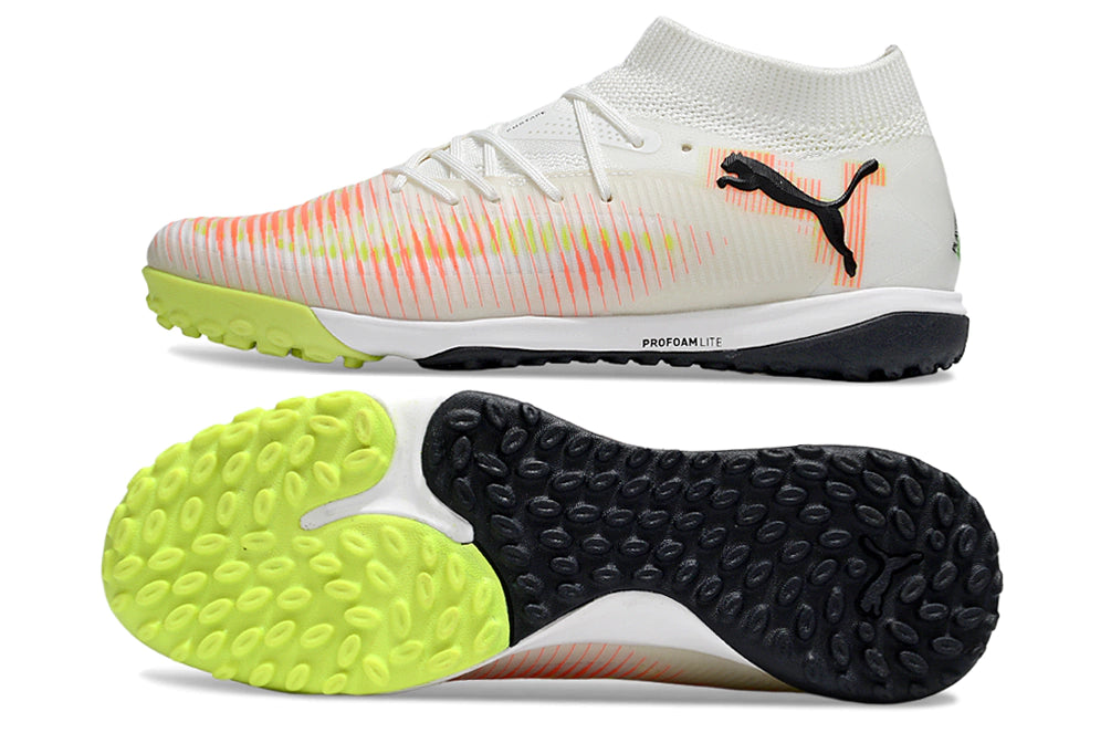 Chuteira Puma Future 8 Match Society - Branco/Laranja
