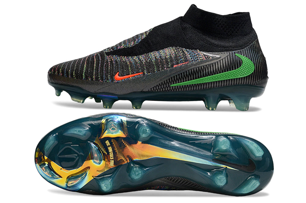 Chuteira Nike Phantom 6 Elite Botinha Campo - Preto/Verde