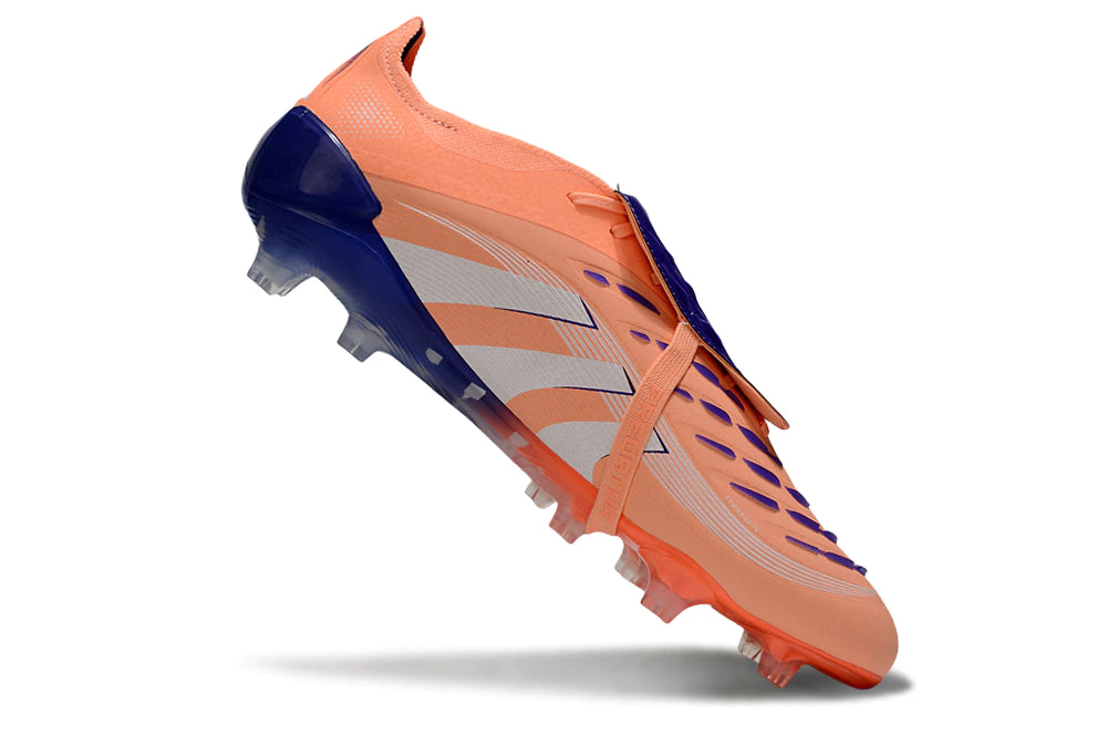 Chuteira Adidas Predator Elite Tongue 25 Campo FG - Laranja/Azul