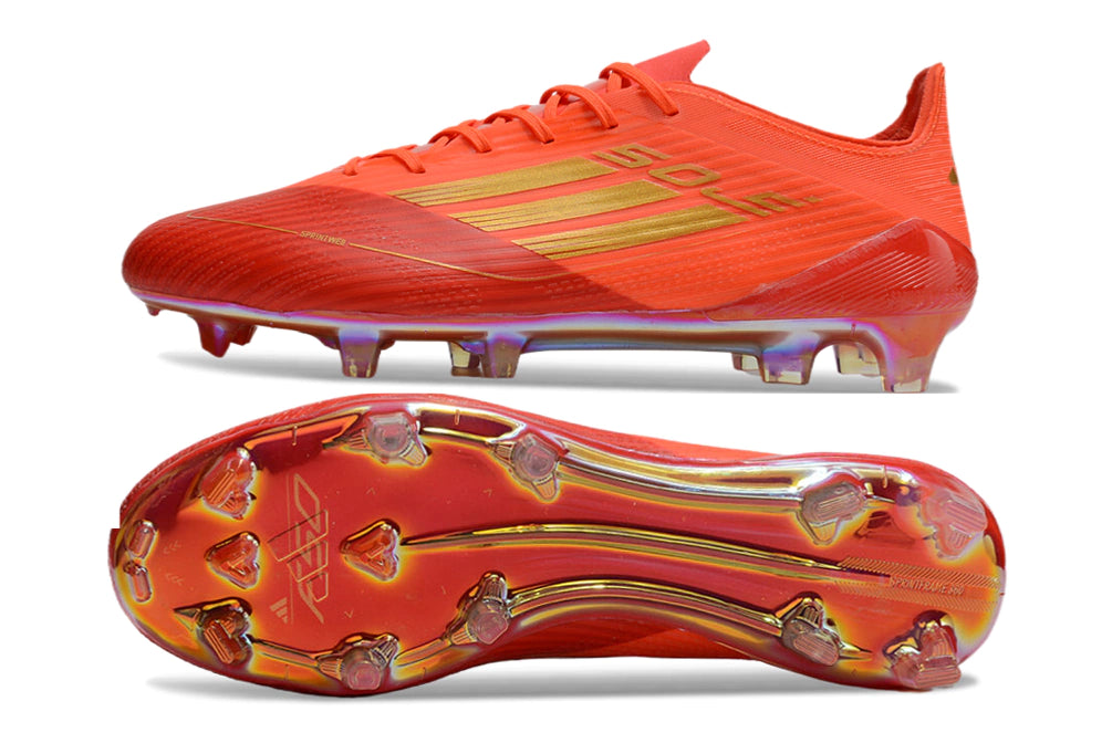 Chuteira Adidas F50 X Campo - Laranja/Dourado