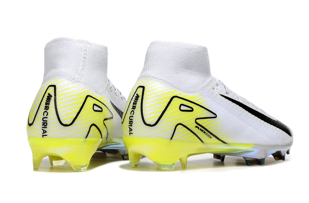 Chuteira Nike Air Zoom Mercurial Superfly 10 Elite Campo - Cinza/Verde