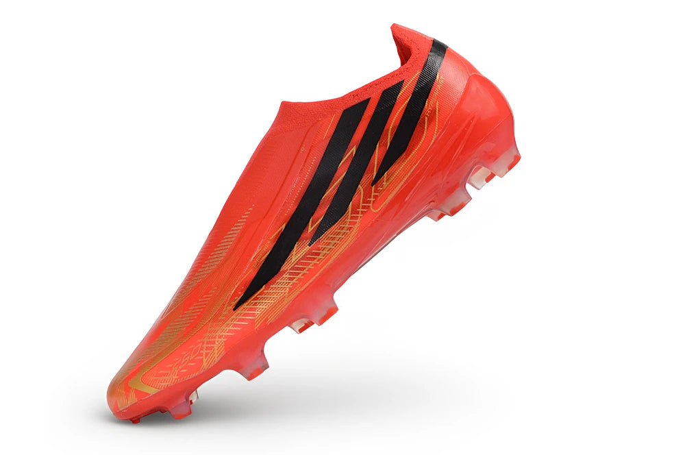 Chuteira Adidas F50 Hyperfast Laceless FG - Vermelho
