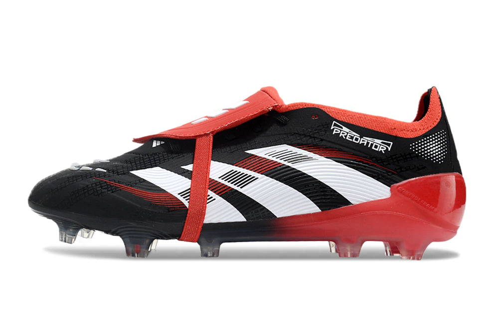 Chuteira Adidas Predator Elite Tongue 25 Campo FG - Preto/Vermelho