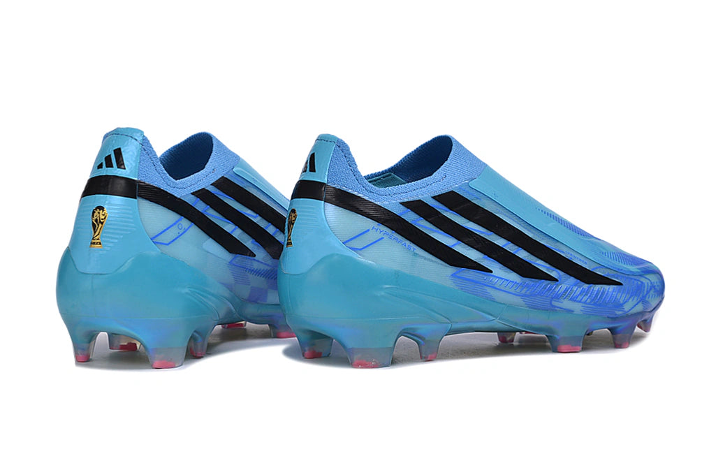 Chuteira Adidas F50 Hyperfast Laceless FG - Azul