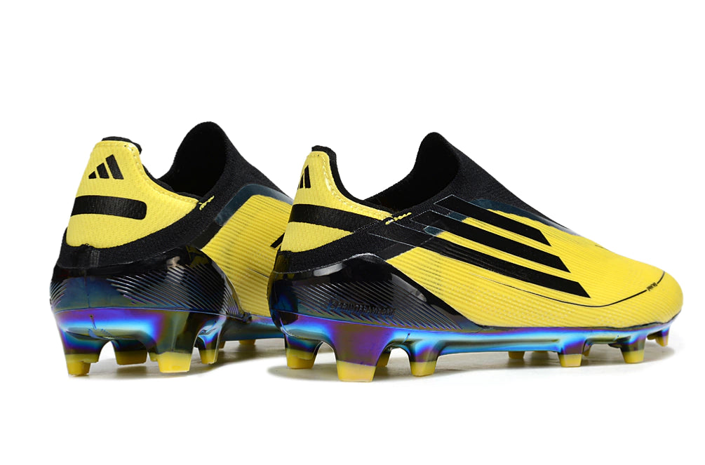 Chuteira Adidas F50 X Laceless Campo - Amarelo/Preto