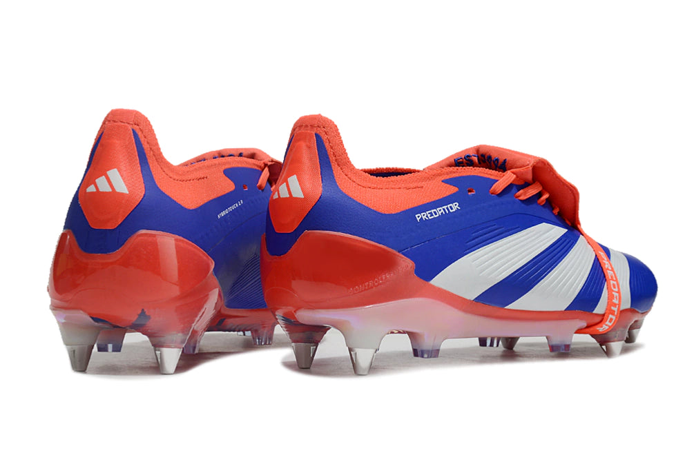 Chuteira Adidas Predator Elite Tongue SG - Azul/Vermelho/Branco