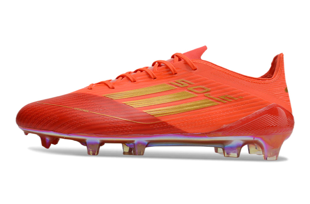 Chuteira Adidas F50 X Campo - Laranja/Dourado