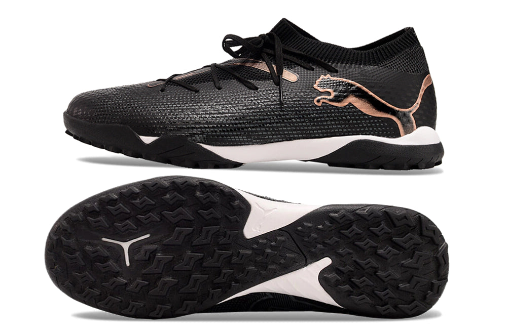 Chuteira Puma Future 7 Match Society - Preto/Bege/Branco