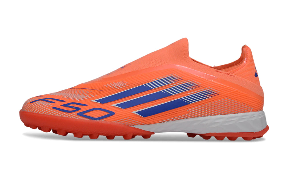 Chuteira Adidas F50 Pro Laceless Society "Coral Blaze"