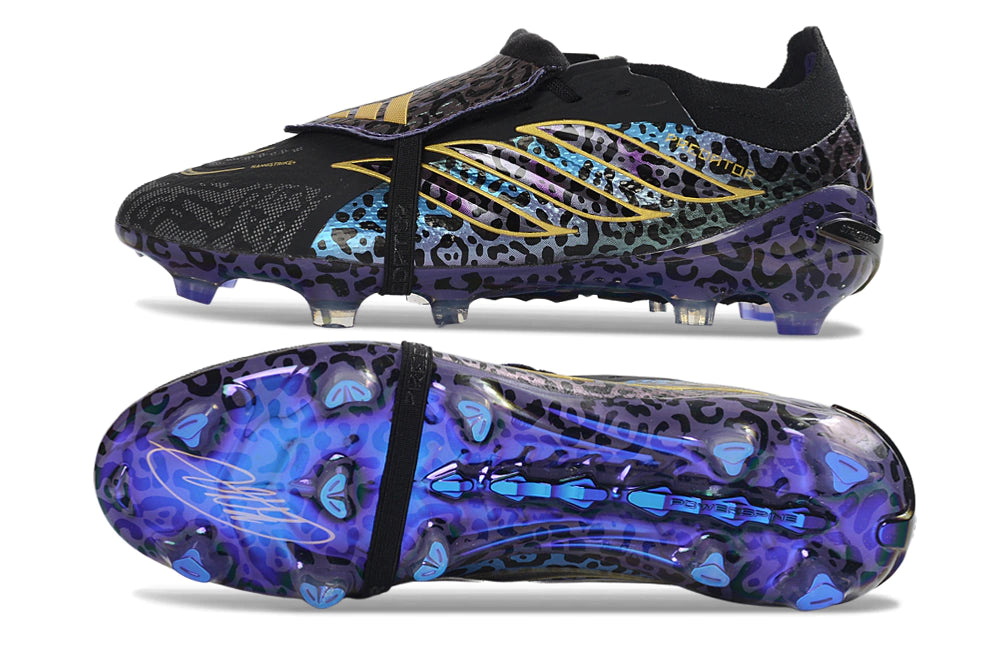 Chuteira Adidas Predator Tongue 26 Elite FG - Preto/Roxo