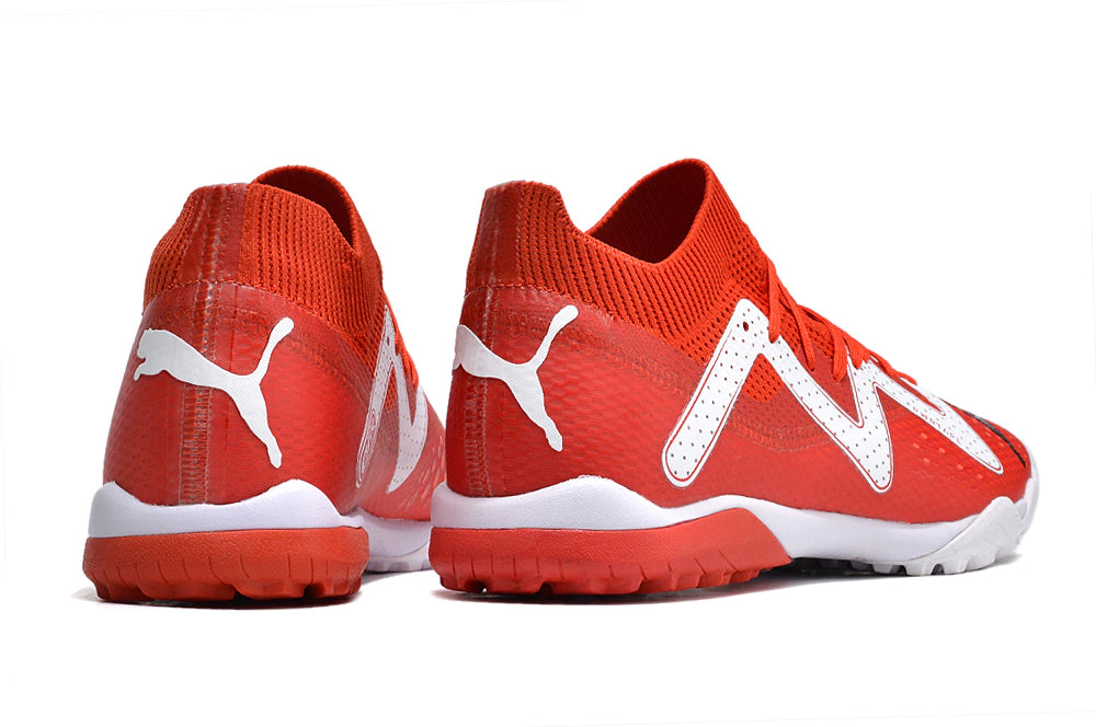 Chuteira Puma Future Match Society TF - Vermelho/Branco