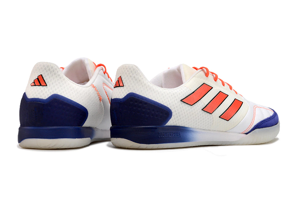 Chuteira Adidas Top Sala Futsal - Branco/Azul/Laranja