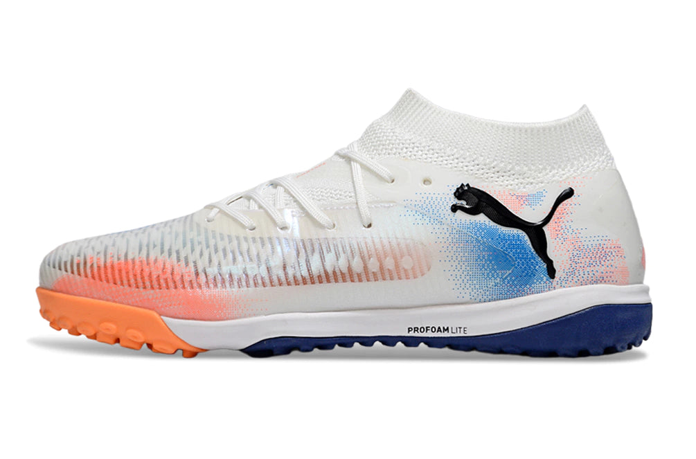 Chuteira Puma Future 8 Match Society - Branco/Laranja