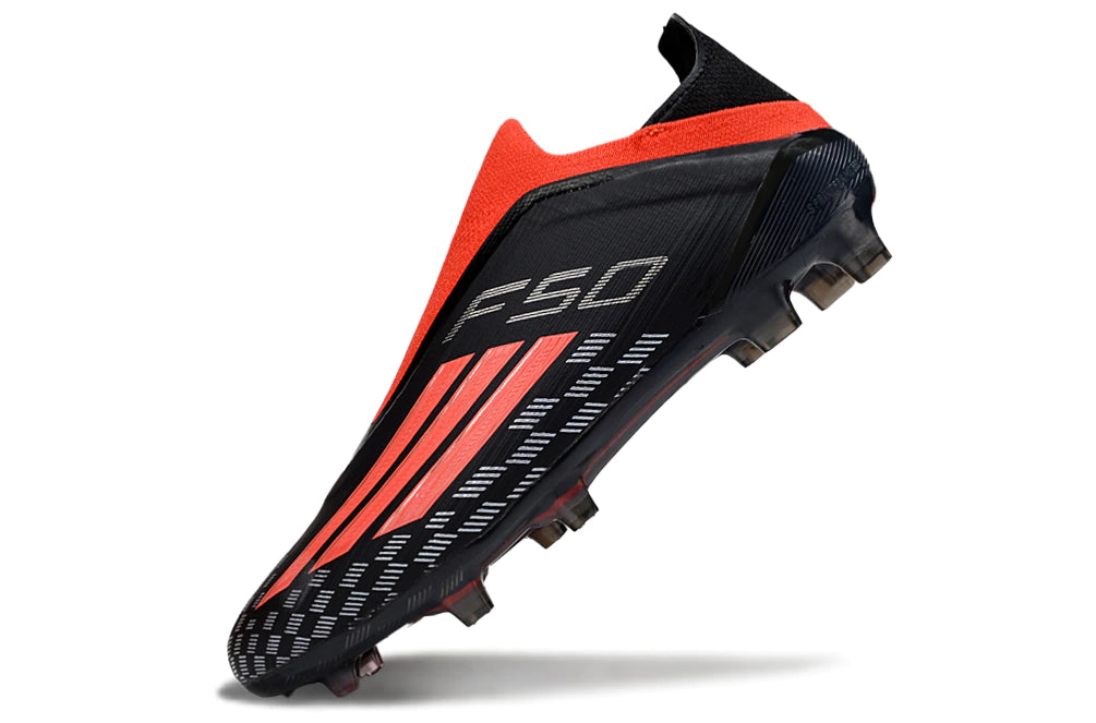Chuteira Adidas F50 X Laceless Campo - Preto/Vermelho